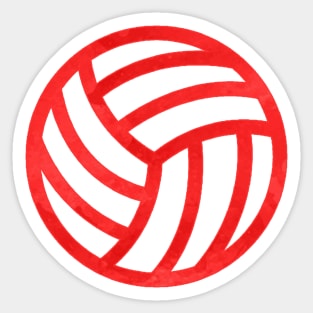 Volleyball Red Sticker